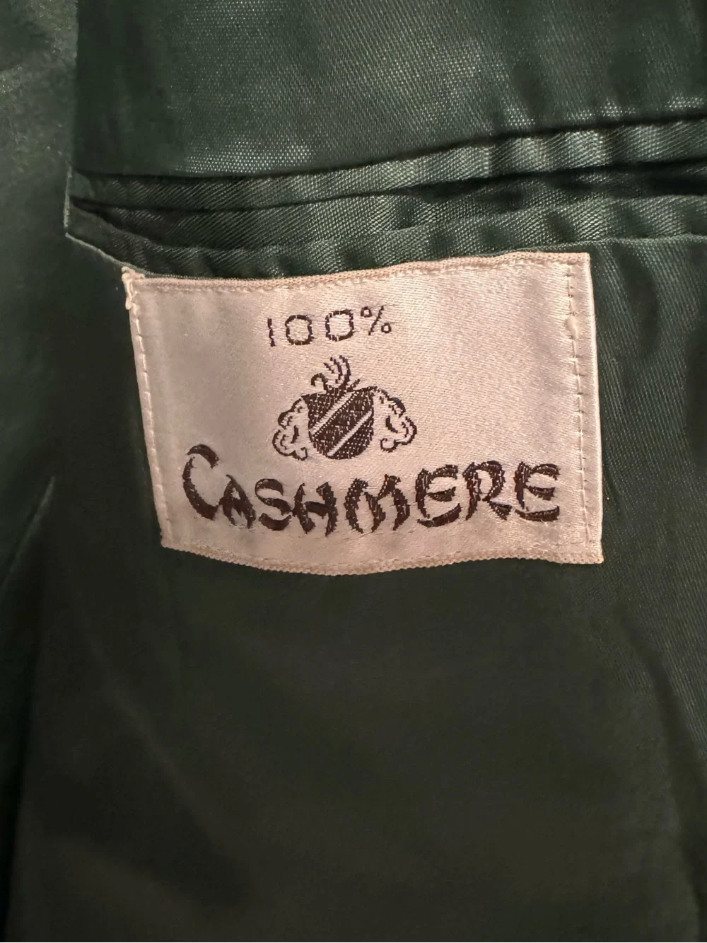 VTG 80s Jos A Bank 100% Cashmere Dark Green Blazer Sport Coat Jacket 44 Long